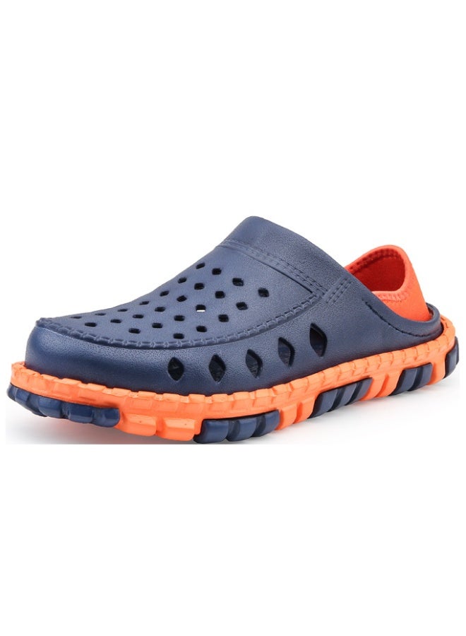 NIBEMINENT Summer Outdoor Beach Slippers Men's Casual Sea Side Vacation Outer Wear Hole Hole Slippers Non-Slip Casual Trendy Slippers  - Image 1