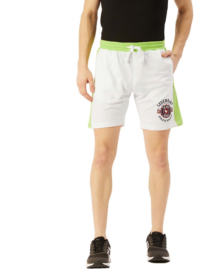 amswan PREMIUM COTTON COLOURBLOCKED PRINTED SHORTS - Image 1