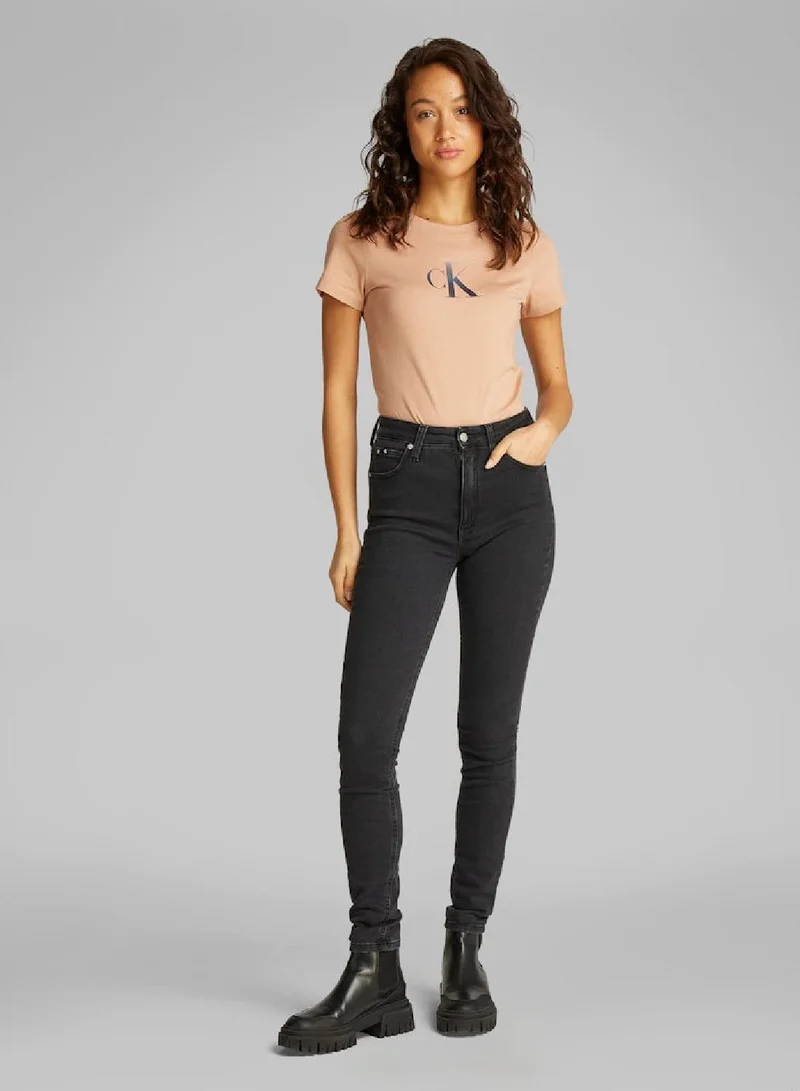 Calvin Klein Jeans Tuscany Slim Monogram T-Shirt for Women | Best Price UAE