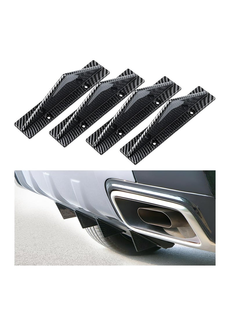 SYOSI 4Pcs Universal Rear Bumper Wing Lip Diffuser, Car Anti-Crash Accessories Spoiler Shark Fin Protector, Rear Bumper Splitter Lip Wing for Auto Decoration Car SUV Truck - Image 2