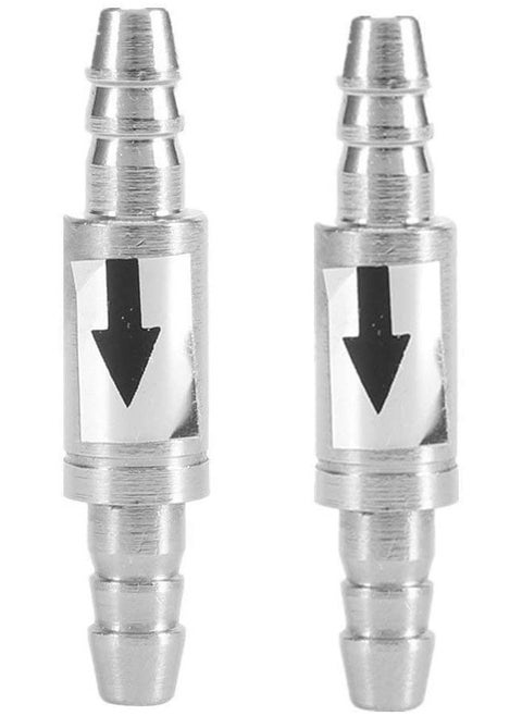 B&K Stainless Steel One Way Check Valve Non-Return Air CO2 Line 4/6mm Tubing Regulator Diffuser in Aquarium System