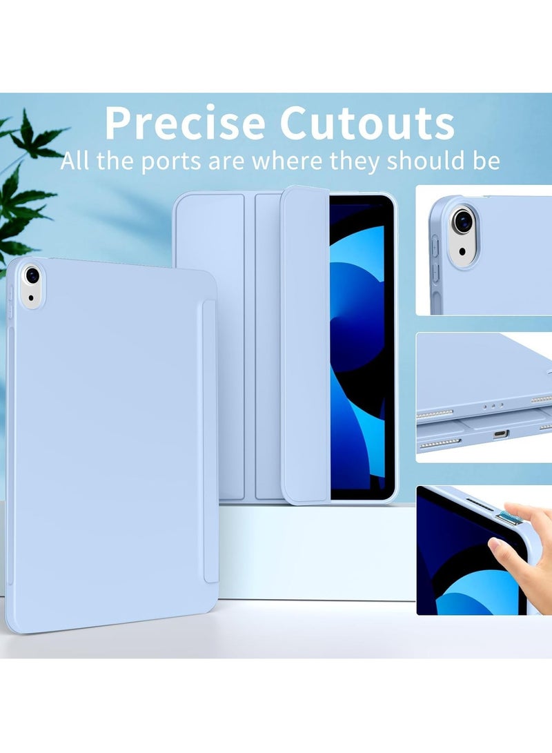 Case for iPad Air 11 Inch M2 , iPad Air 5th/4th Gen (10.9 Inch, 2022/2020) – Lightweight Thin Soft TPU Back Protective Case with Auto Sleep/Wake, Smart Folio Cover