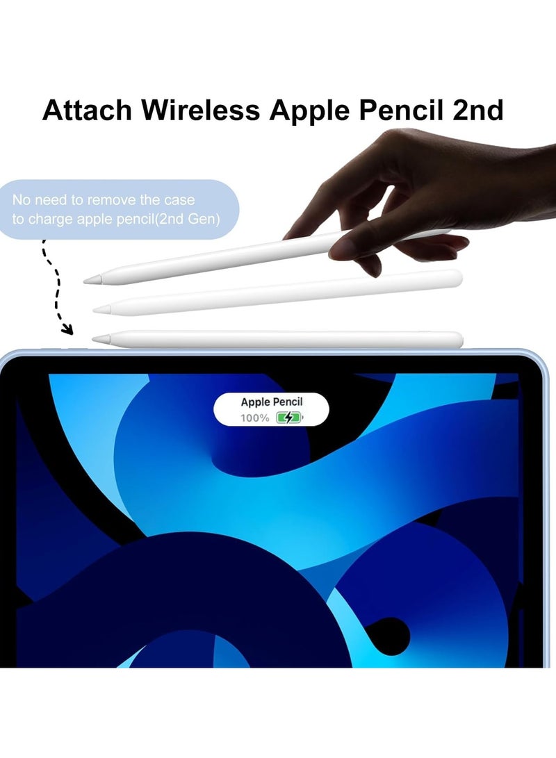 Case for iPad Air 11 Inch M2 , iPad Air 5th/4th Gen (10.9 Inch, 2022/2020) – Lightweight Thin Soft TPU Back Protective Case with Auto Sleep/Wake, Smart Folio Cover