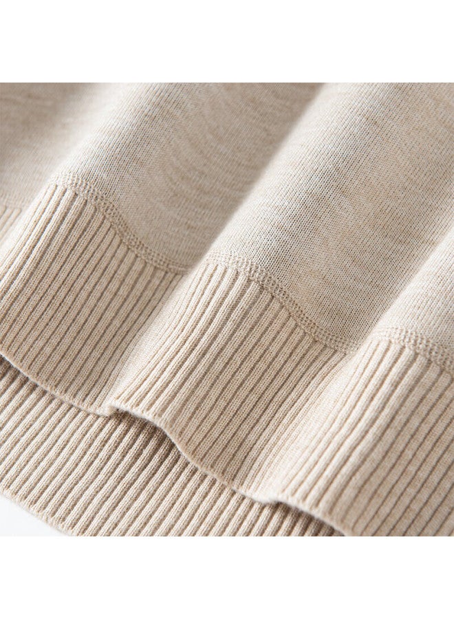 GENIOLAMODE Geniolamode Turtleneck Sweater For Men, Autumn And Winter Inner Wear, Warm Base Layer Knit Sweater, Men's Wool Top, Khaki, 3xl  - Image 4