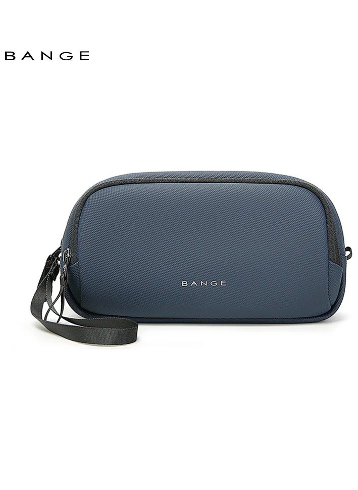 BANGE Portable Electronics Case for Travel – Electronic Accessories Organizer for Cables, Chargers, Hard Drives, SD Cards & More | Water-Resistant Shockproof Travel Storage - Blue - Image 1