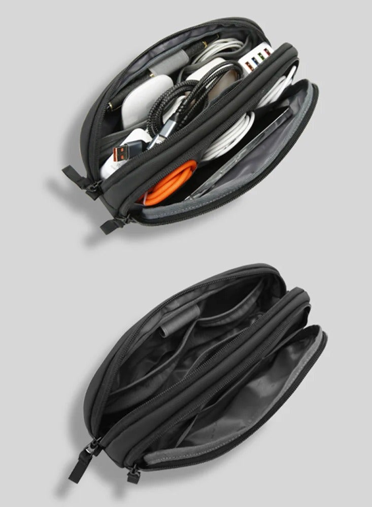 BANGE Portable Electronics Case for Travel – Electronic Accessories Organizer for Cables, Chargers, Hard Drives, SD Cards & More | Water-Resistant Shockproof Travel Storage - Blue - Image 3