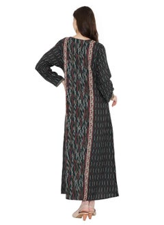 HANA & SARA UNIQUE THREAD EMBROIDERY WITH SMALL STONE WORK LONG VISCOSE ARABIC KAFTAN FARASHA DRESS  - Image 2