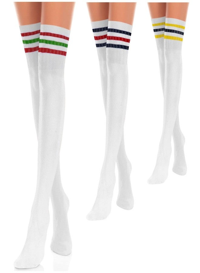 Rocky Women's Knee High Tube Socks (3 Pack) Size 9-10-13-18, White, Black, Gray - Image 1