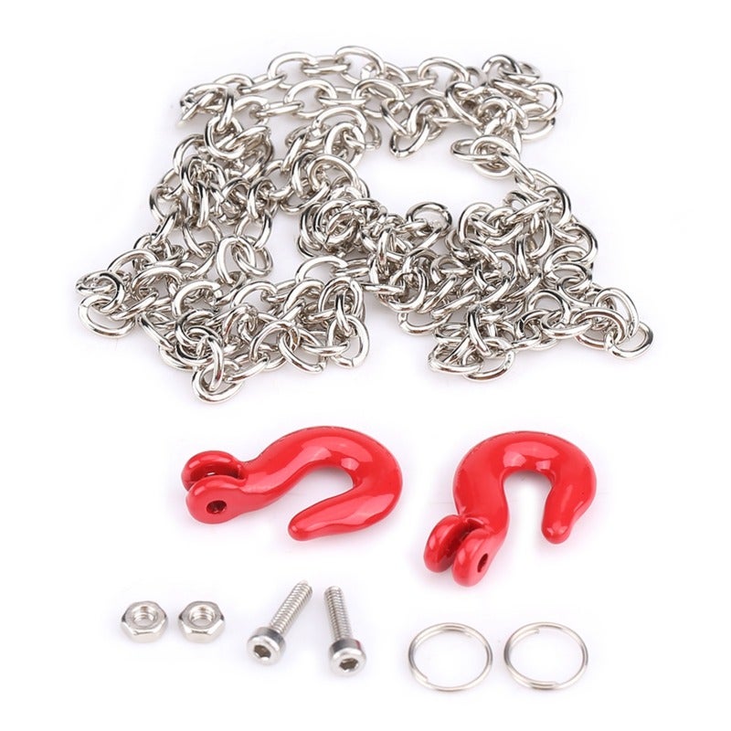 Rc Trailer Hooks: 1:10 Scale High Grade Metal - Durable Wear-Resistant Rc Tow Hooks for 1:10 Rc Crawler Climbing Cars, Scx10, D90, Hilux, Wraith, Tundra, Cc01 - Image 1