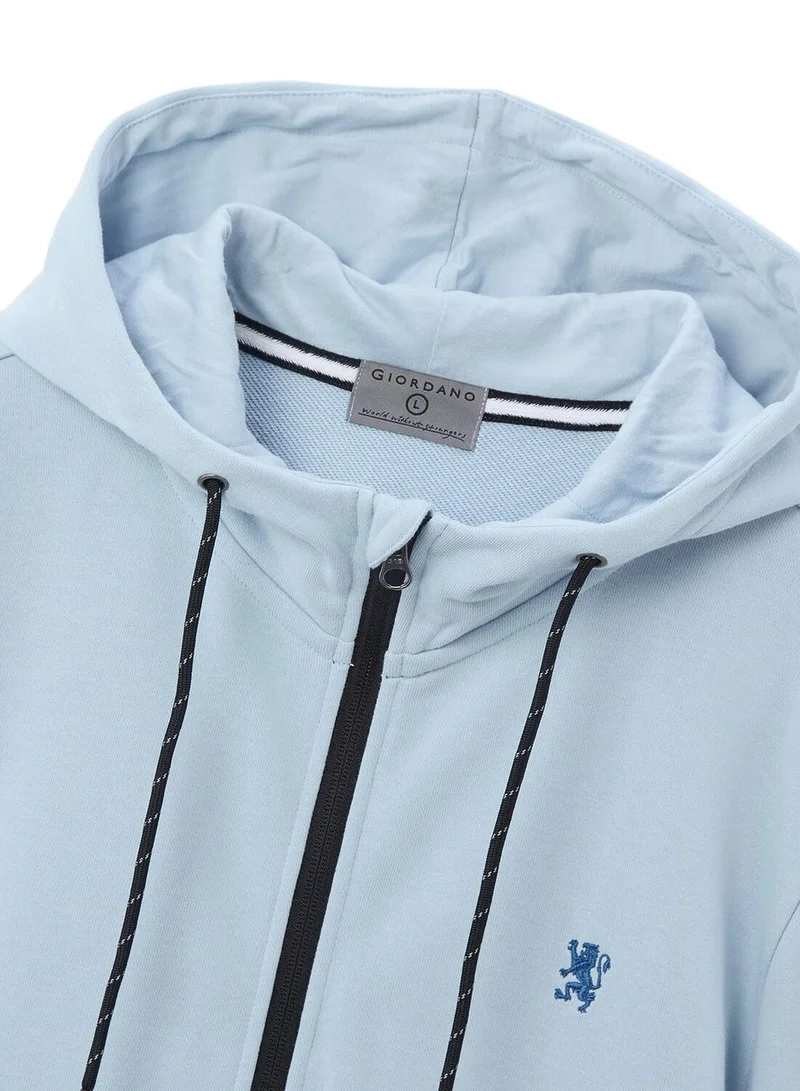 GIORDANO  Men's Slim Fit French Terry Knit Hoodie Jacket for Men | Best Price UAE