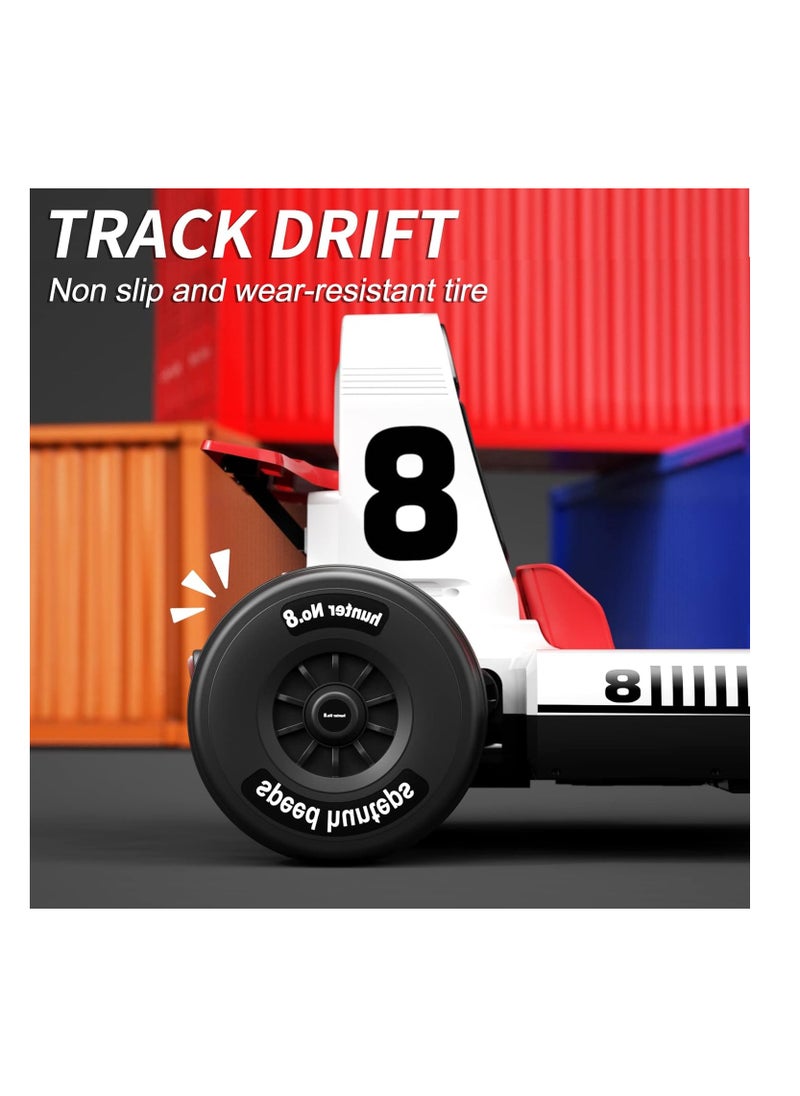 Generic - 12V Battery-Powered Electric Go Kart for Kids Ages  3-10 and Up-Electric Vehicle Car Racing Drift Car with Pedal,Bluetooth/FM,and Remote Control,Ideal for Boys and Girls (White). - Image 1
