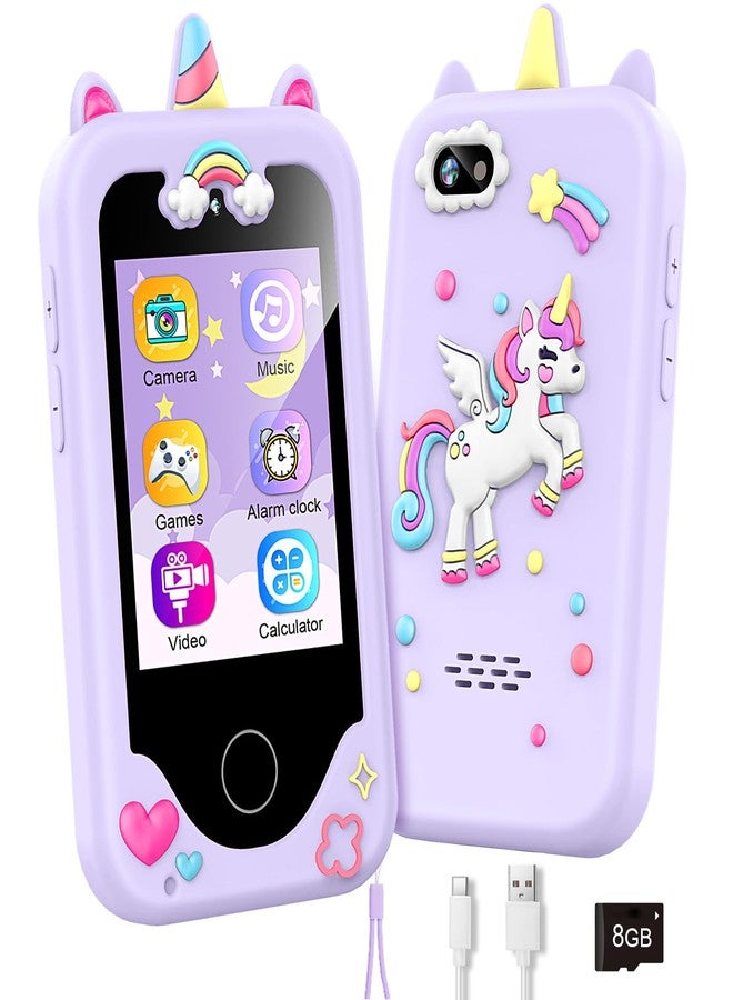 WEOLULI Kids Smart Phone Gifts Toys for Girls Boys Age 3-8,Toddler Learning Toys with Educational Games, 3 4 5 7 8 9 6 8 9 Year Old Girl Birthday Gift Ideas-Purple - Image 1