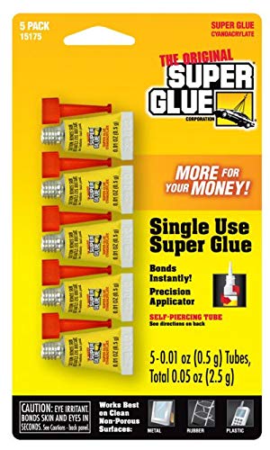 Super Glue 15175 Mini Single Use Tubes 5-Pack - Image 1