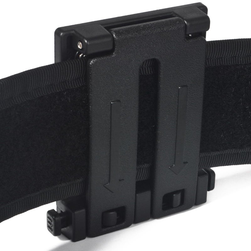 HYS Tactical MOLLE Holder for Belt, Vest, or Pack, Walkie Talkie Holder with Belt Clip Mount Base, Heavy-Duty Secure Hold with Quick-Release Buckle for Baofeng UV-5R Motorola & Kenwood HT Radio - Image 3