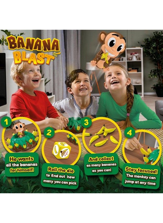 جولايث لعبة Banana Blast - اسحب الموز حتى يقفز القرد - تتضمن لغزًا ملونًا ممتعًا مكونًا من 24 قطعة من Goliath، باللون الأخضر - Image 2