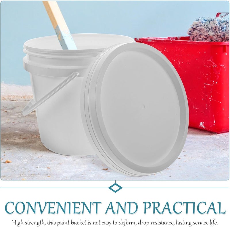 STOBAZA Food-Grade Sealed Plastic Paint Bucket with Lid and Handle 5l, Pp Material Paint Storage Container for Painting and Home Use - Image 3