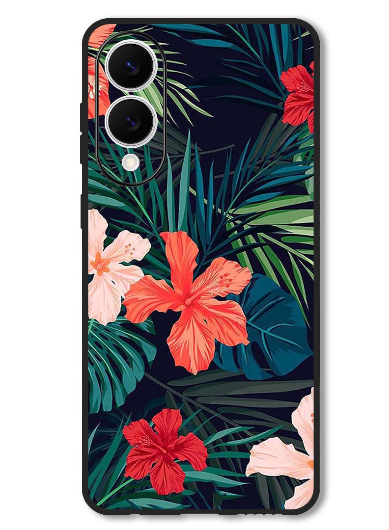 Theodor Case Compatible with Samsung Galaxy S25 Edge 6.7 Inch Protection Shockproof Bumper Cover Flowers (2) - Image 1
