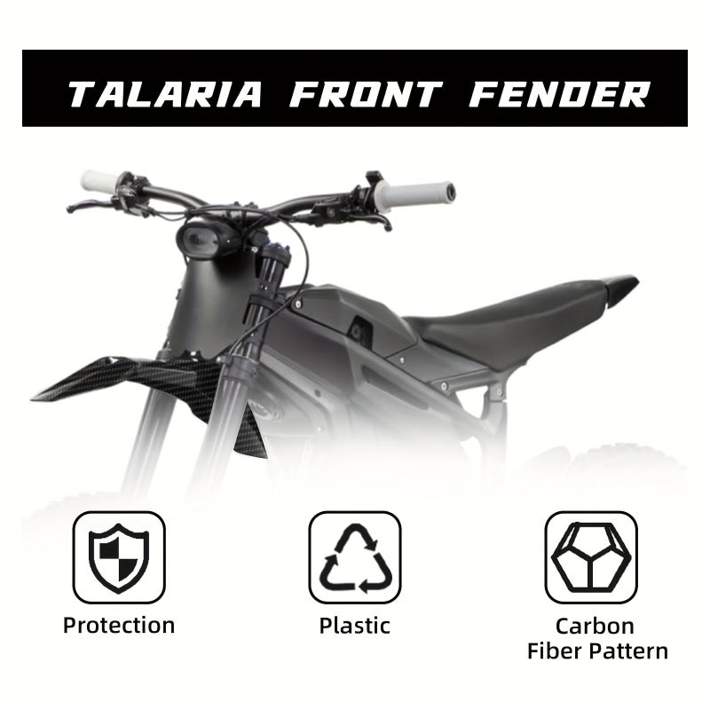 Carbon Fiber Pattern Front Mud Guard for Electric Dirt Bike Protective Cover - Image 3