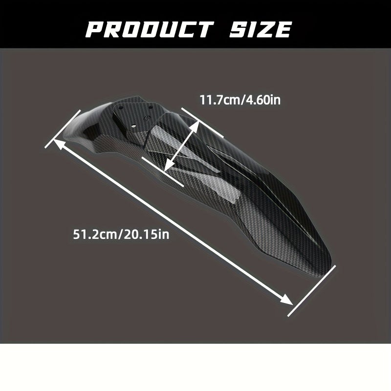 Carbon Fiber Pattern Front Mud Guard for Electric Dirt Bike Protective Cover - Image 2