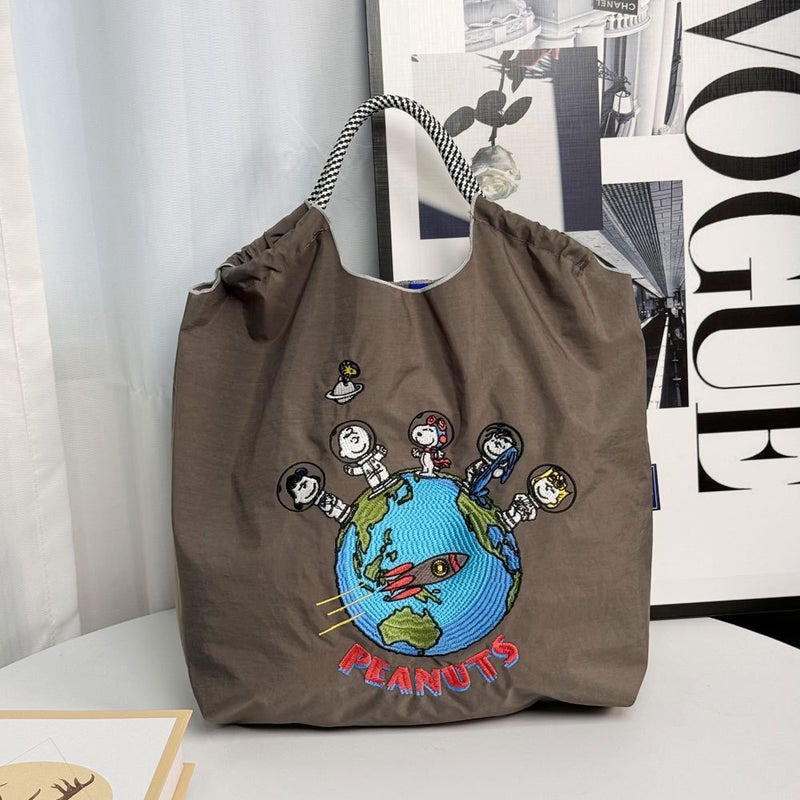 Japanese Ballchain Car Embroidered Shopping Bag Large Capacity Nylon Environmental Protection Bag Portable Shoulder Messenger Bag - Image 5