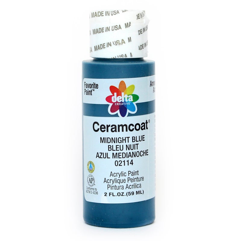 Delta Creative Ceramcoat Acrylic Paint in Assorted Colors (2 oz), 2114, Midnight Blue - Image 1