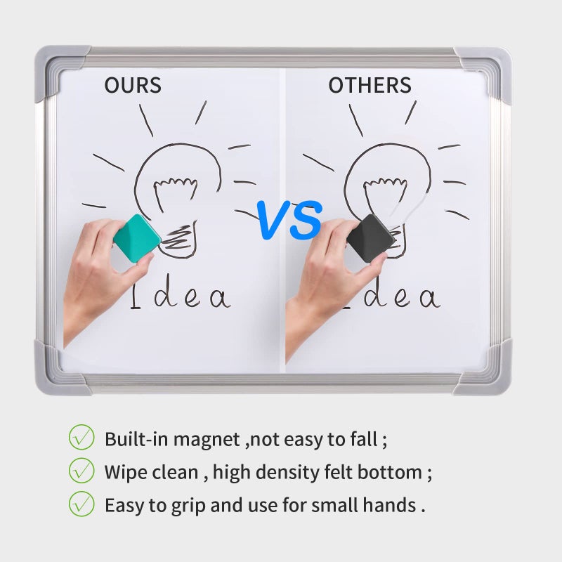 favide Favourde 48 Pack Magnetic Whiteboard Dry Erase Erasers Chalkboard Cleansers for Classroom, Home and Office (Green, 1.97 x 1.97 Inch) - Image 4
