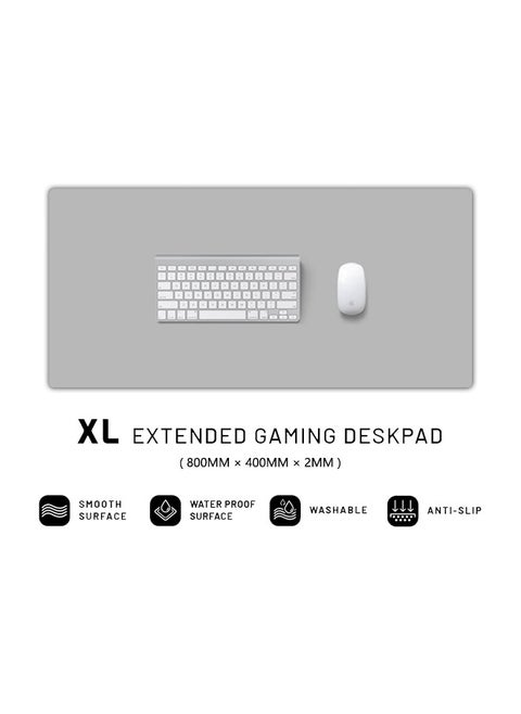 Gaming Mouse Pad, Waterproof Laptop Pad, Large 800X400 MM, Grey