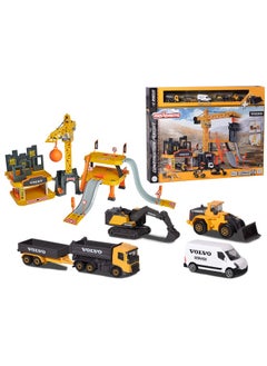Majorette Majorette Creatix Construction Playset & 5 Volvo Vehicles 