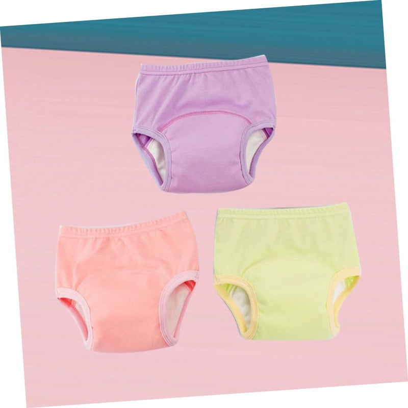 Potty Training Pants 3 Pack Cotton Breathable Diaper Cover Assorted Colors Comfortable Fit - Image 3