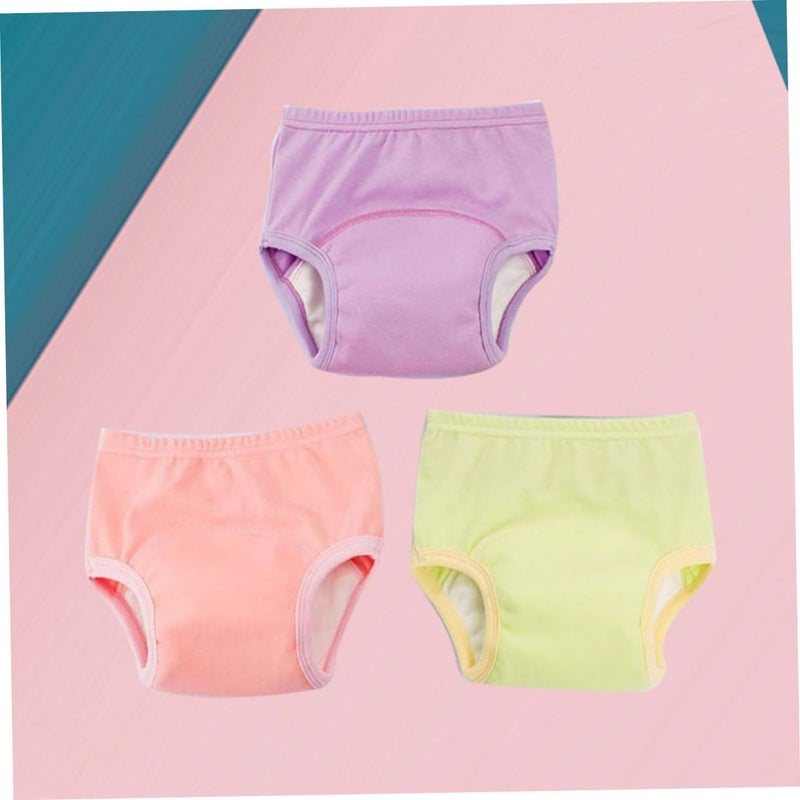 Potty Training Pants 3 Pack Cotton Breathable Diaper Cover Assorted Colors Comfortable Fit - Image 5