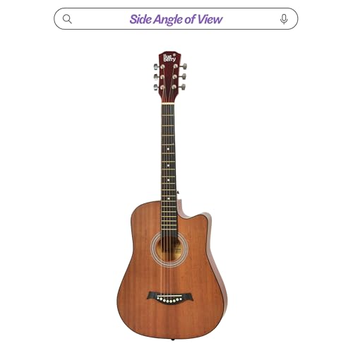 BLUEBERRY, B-38C-SAPELE Acoustic Guitar Kit with Bag, Strap, One Pack Strings And 2 Picks - (Size:38 Inch) - Image 4