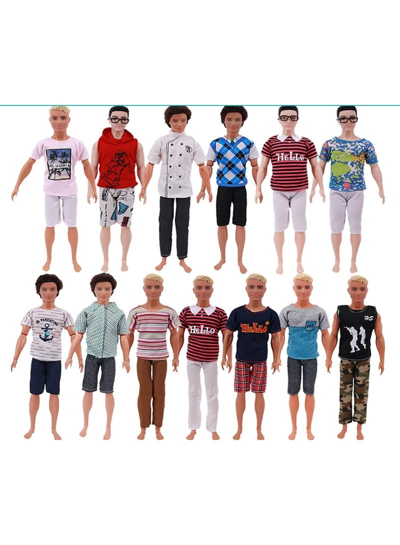 DUNISO 30 قطعة مجموعة ملابس وإكسسوارات دمى كين، ملابس دمى متوافقة مع ملابس وإكسسوارات دمى كين، مجموعة تصميم أزياء لدمية بطول 11.5 بوصة، سهلة الارتداء والإزالة، هدية للفتيات - Image 5