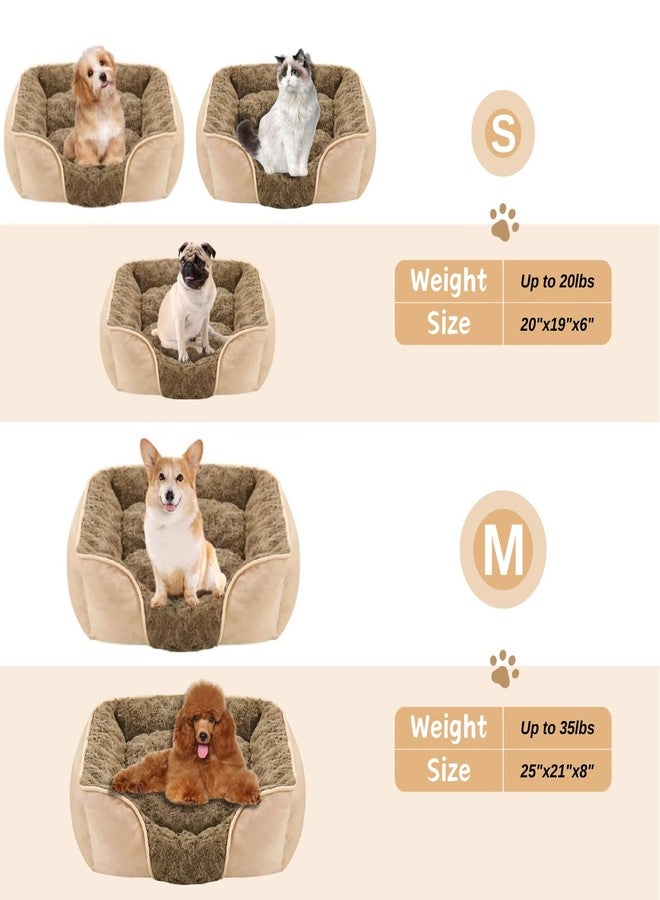 MeowMua Dog Bed for Small Medium Dogs, Cat Bed for Indoor Cats. Washable Orthopedic Dog Bed. Removable Sleeping Mat, Durable Pet Bed with Anti-Slip Bottom (Camel, Medium) - Image 5