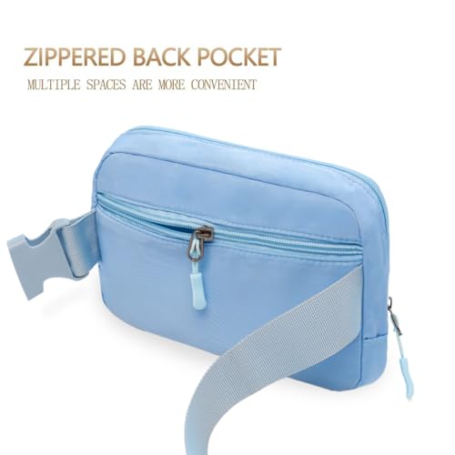 WITROMAN Belt bag Fanny pack crossbody bags for women Everywhere belt bag (Light blue) - Image 5