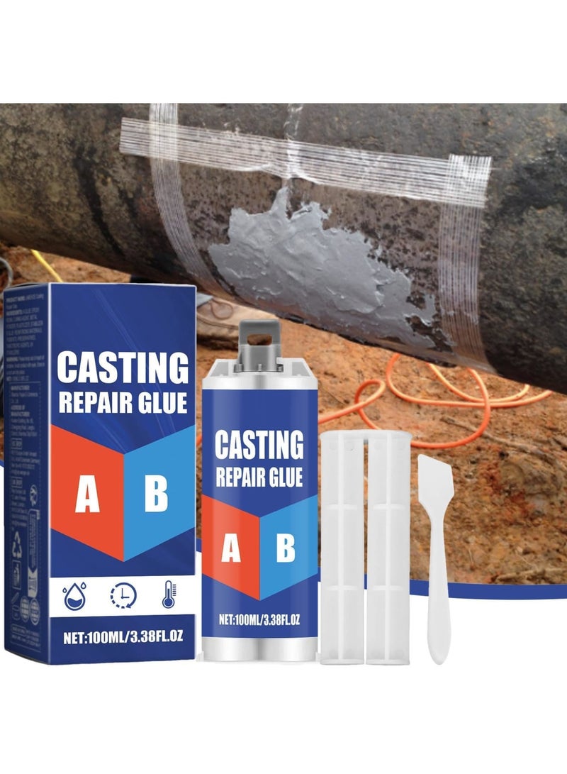 SYOSI Metal Adhesive, Heavy Duty Metal Adhesive, High Strength Bonds Metal, Weld Metal A and B Repair Glue for Metal Steel, Heat Resistant Repair Glue for Metal, Repairing & Bonding Metals - Image 2