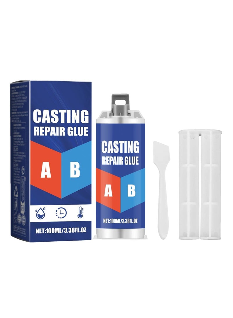 SYOSI Metal Adhesive, Heavy Duty Metal Adhesive, High Strength Bonds Metal, Weld Metal A and B Repair Glue for Metal Steel, Heat Resistant Repair Glue for Metal, Repairing & Bonding Metals - Image 1