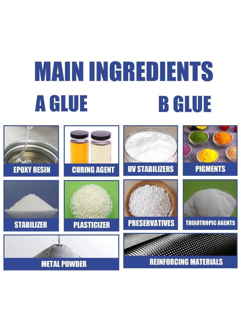 SYOSI Metal Adhesive, Heavy Duty Metal Adhesive, High Strength Bonds Metal, Weld Metal A and B Repair Glue for Metal Steel, Heat Resistant Repair Glue for Metal, Repairing & Bonding Metals - Image 4