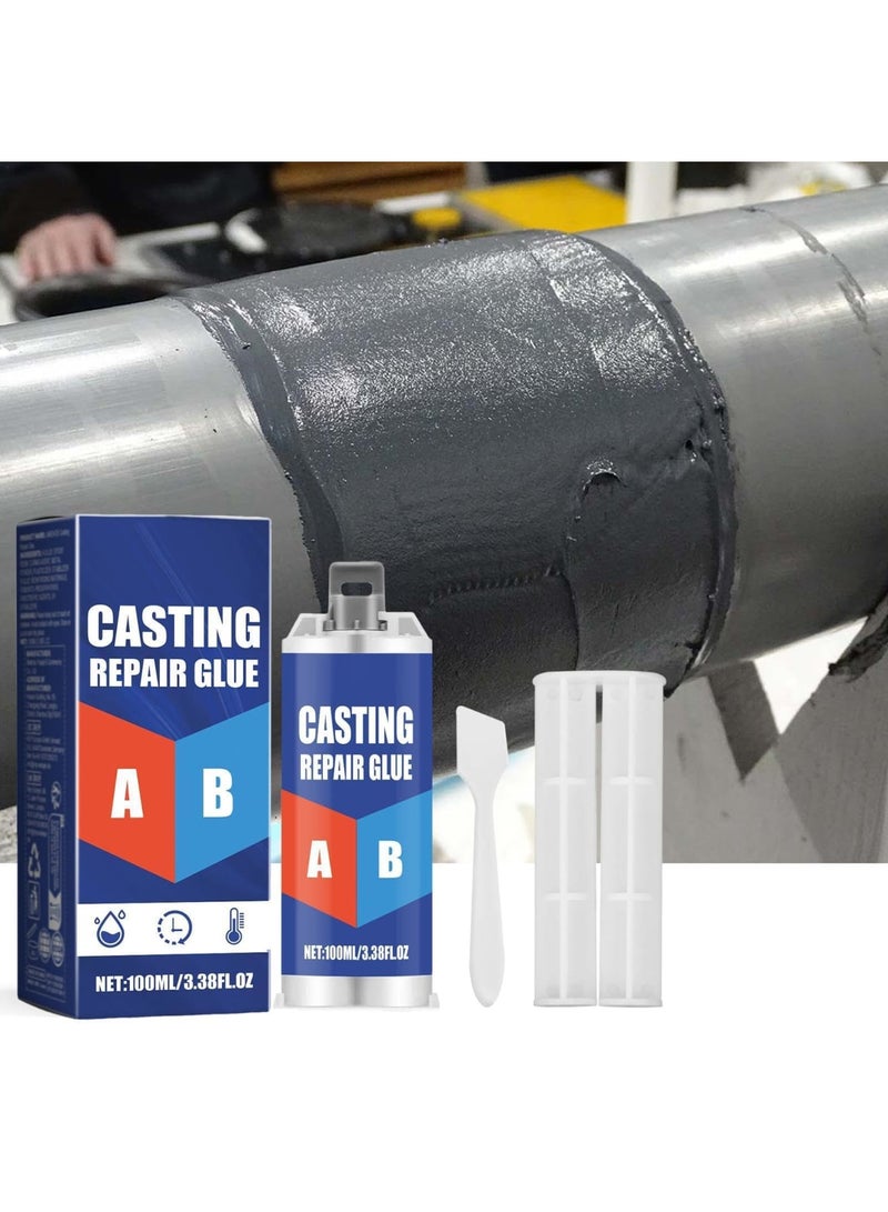 SYOSI Metal Adhesive, Heavy Duty Metal Adhesive, High Strength Bonds Metal, Weld Metal A and B Repair Glue for Metal Steel, Heat Resistant Repair Glue for Metal, Repairing & Bonding Metals - Image 3