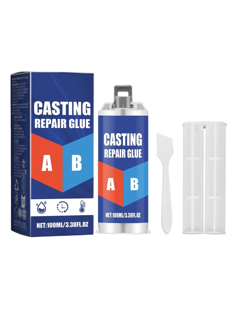 SYOSI Metal Adhesive Heavy Duty Metal Adhesive High Strength Bonds Metal Weld Metal A and B Repair Glue for Metal Steel Heat Resistant Repair Glue for Metal Repairing and Bonding Metals - Image 1