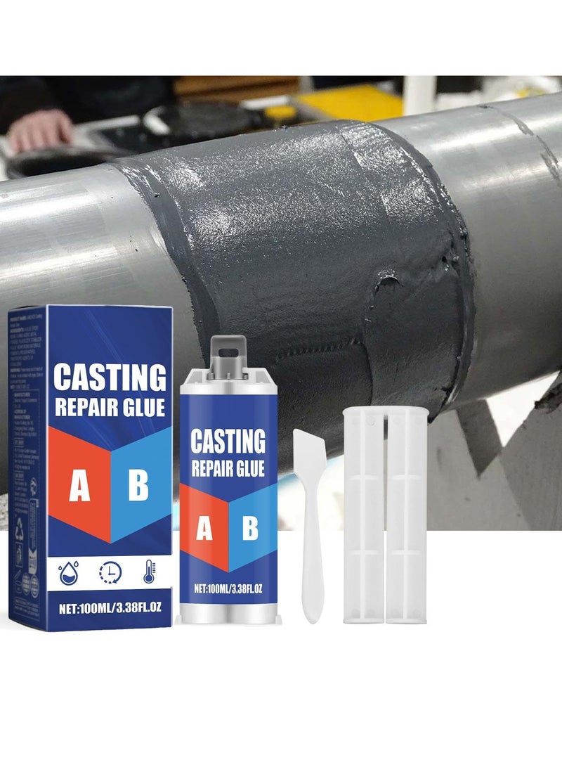 SYOSI Metal Adhesive Heavy Duty Metal Adhesive High Strength Bonds Metal Weld Metal A and B Repair Glue for Metal Steel Heat Resistant Repair Glue for Metal Repairing and Bonding Metals - Image 3