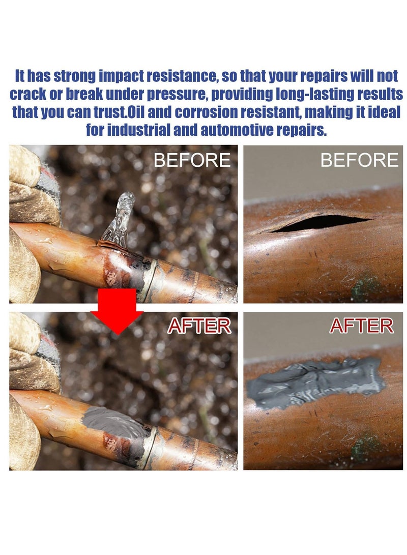 SYOSI Metal Adhesive Heavy Duty Metal Adhesive High Strength Bonds Metal Weld Metal A and B Repair Glue for Metal Steel Heat Resistant Repair Glue for Metal Repairing and Bonding Metals - Image 5