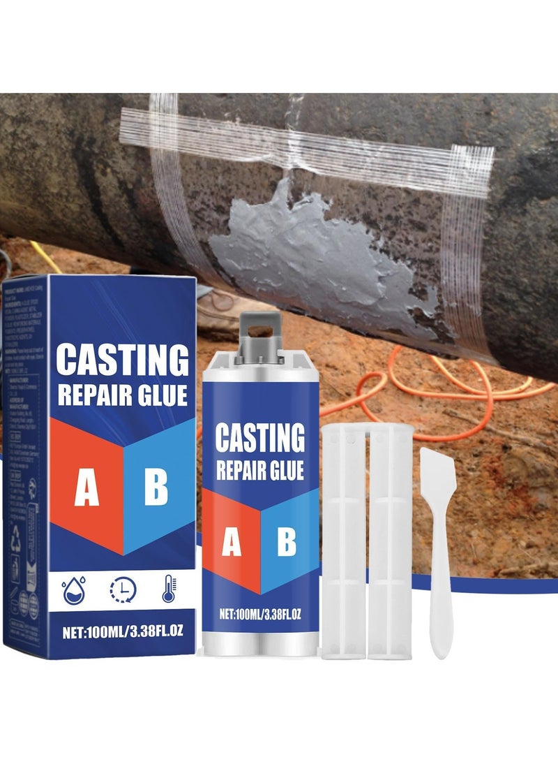 SYOSI Metal Adhesive Heavy Duty Metal Adhesive High Strength Bonds Metal Weld Metal A and B Repair Glue for Metal Steel Heat Resistant Repair Glue for Metal Repairing and Bonding Metals - Image 2