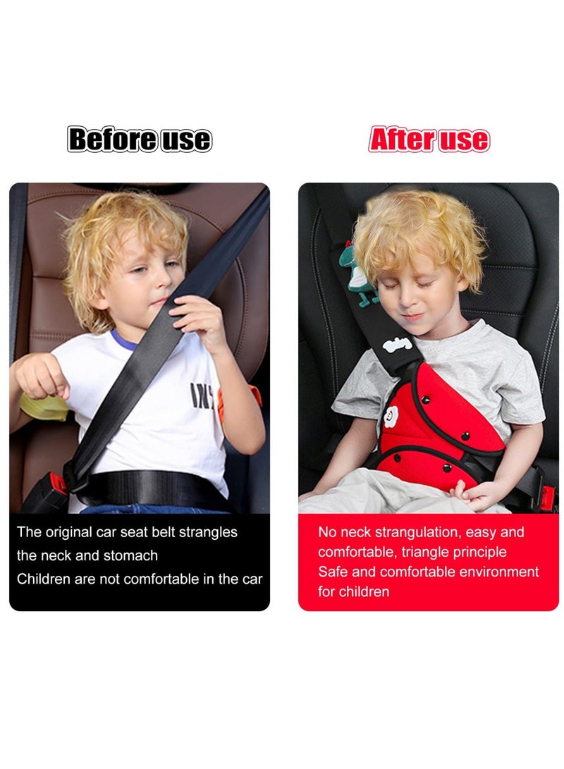 Seat Belt Cover Pad  Seatbelt Adjuster, 2 PCS Universal Car Seatbelt Adjuster for Kids  Cushion, Travel Car Seat Strap Pad Cover, Shoulder Neck Headrest Pillow for Toddler Baby Child - Image 5