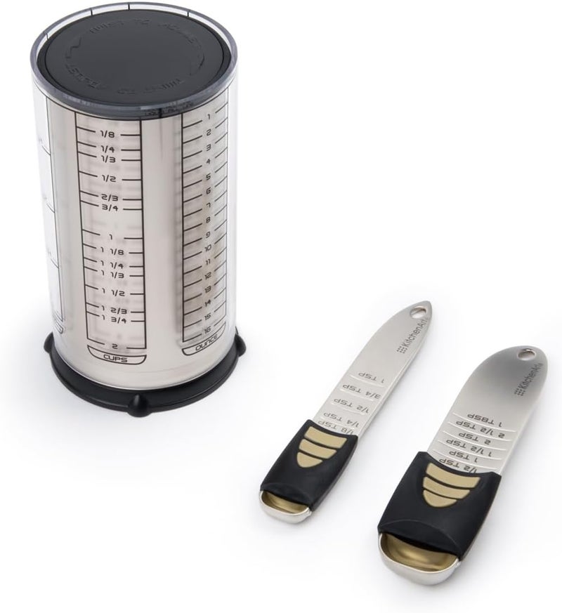 kitchen art 2 Cup Pro Essentials Gift Set, 6.5x6.5x7", 3-Piece Set - Image 2