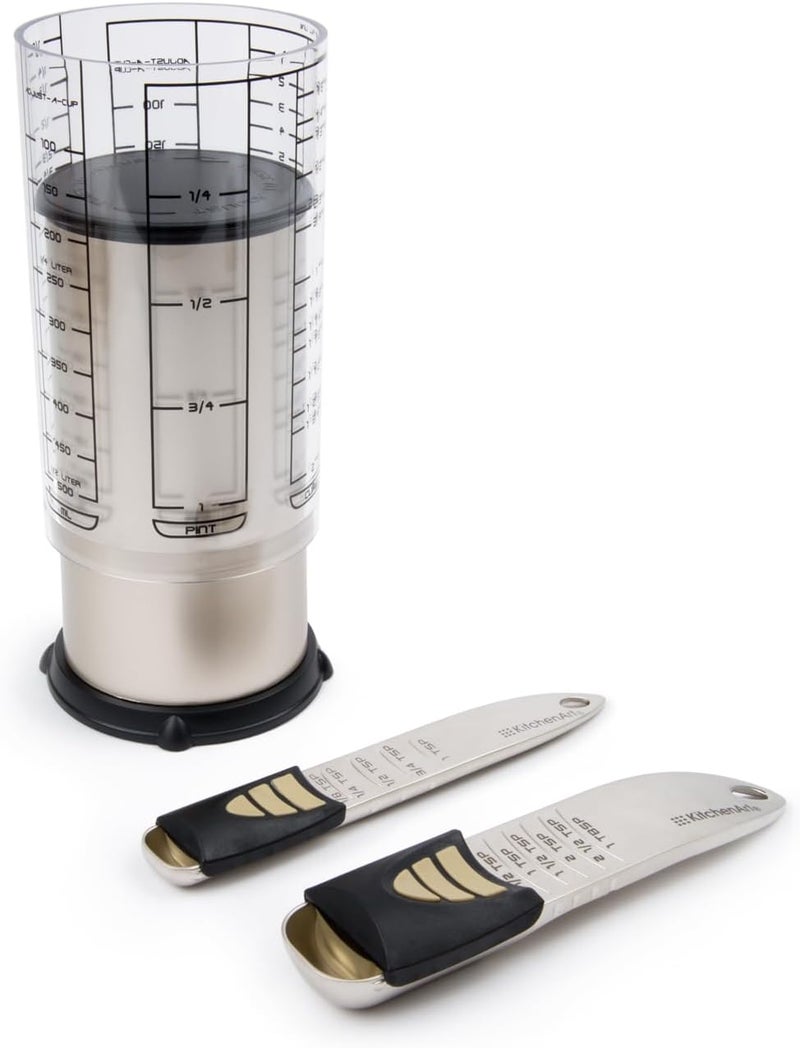 kitchen art 2 Cup Pro Essentials Gift Set, 6.5x6.5x7", 3-Piece Set - Image 1