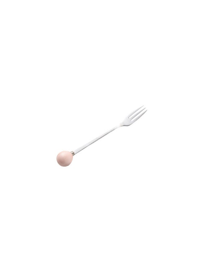 Cream Style Advanced Fruit Fork Suit Multi-purpose Ceramic Cheese Storage Can Bar Decoration Good Hand Ceremony-Specification:Sakura Pink Fork - Image 1