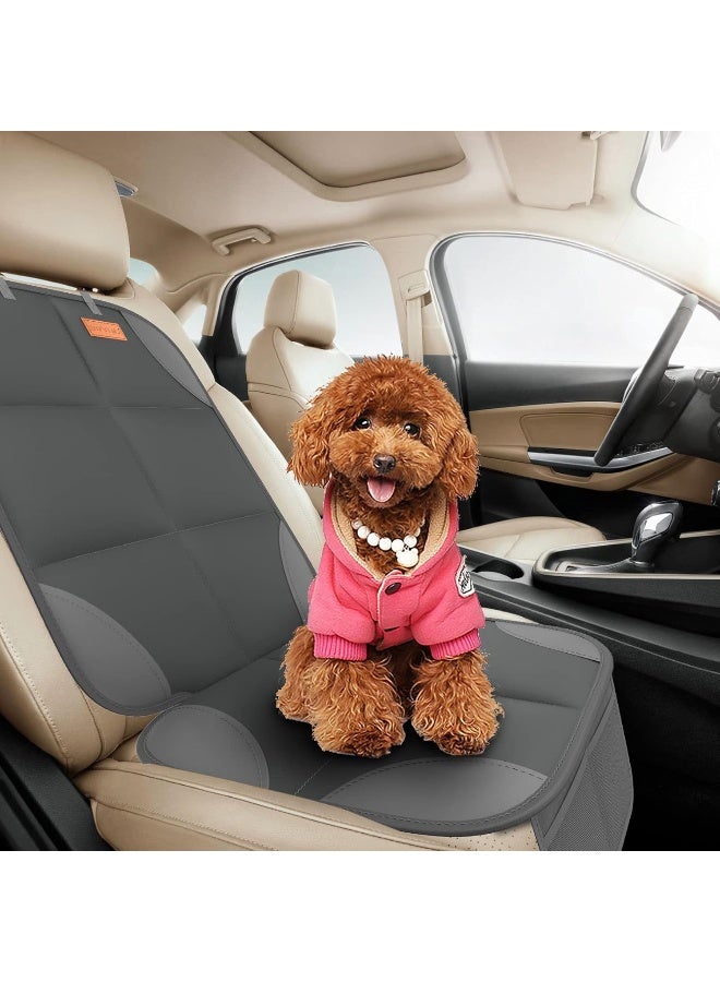 smartelf SMART ELF Car Seat Protector for Child Car Seat - Waterproof 600D Fabric Baby Seat Protectors for Non-Slip Backing Mesh Pockets for Baby and Pet, Easy Storageï¼ˆDark Grayï¼‰ - Image 4