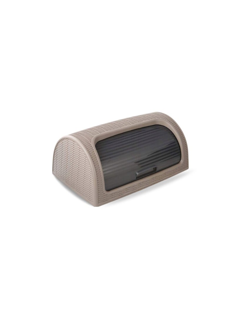 dunya - Dunya Bread Box ,BPA Free, With Moving (42*27.4*18cm) Acrylic Lid -Turkey Made Beige - Image 1