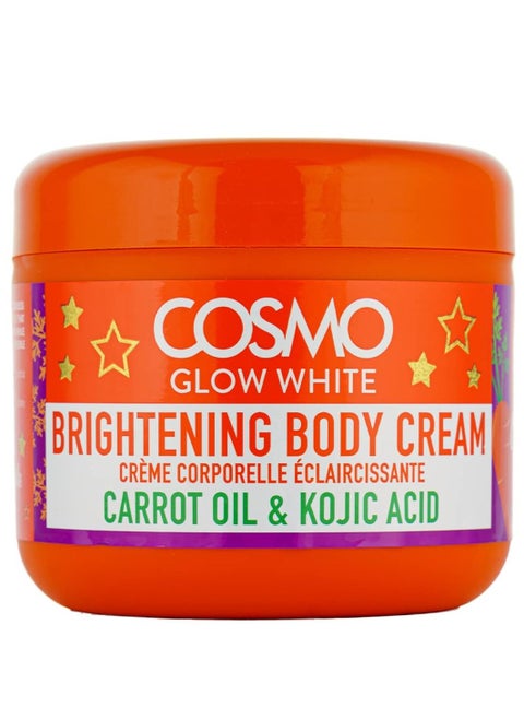 Cosmo Glow White Brightening Body Cream 300g | Combines the Goodness of Carrot Oil, Kojic Acid & Vitamin E | Nourish & Revitalize | For Men and Women | Red