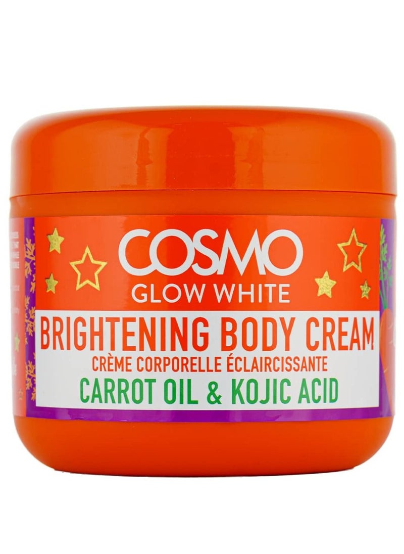 COSMO Cosmo Glow White Brightening Body Cream 300g | Combines the Goodness of Carrot Oil, Kojic Acid & Vitamin E | Nourish & Revitalize | For Men and Women | Red 